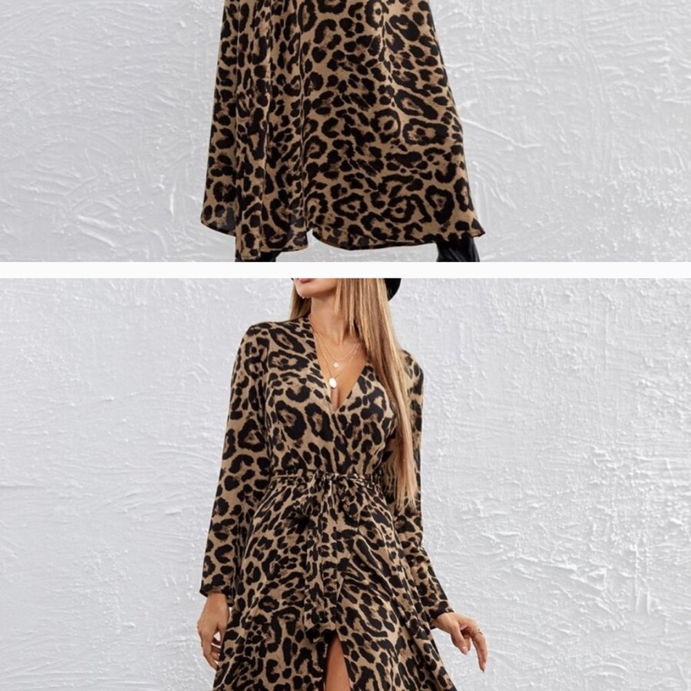Fun Summer Breezy Leopard Print Maxi Dress - Picture 5 of 5